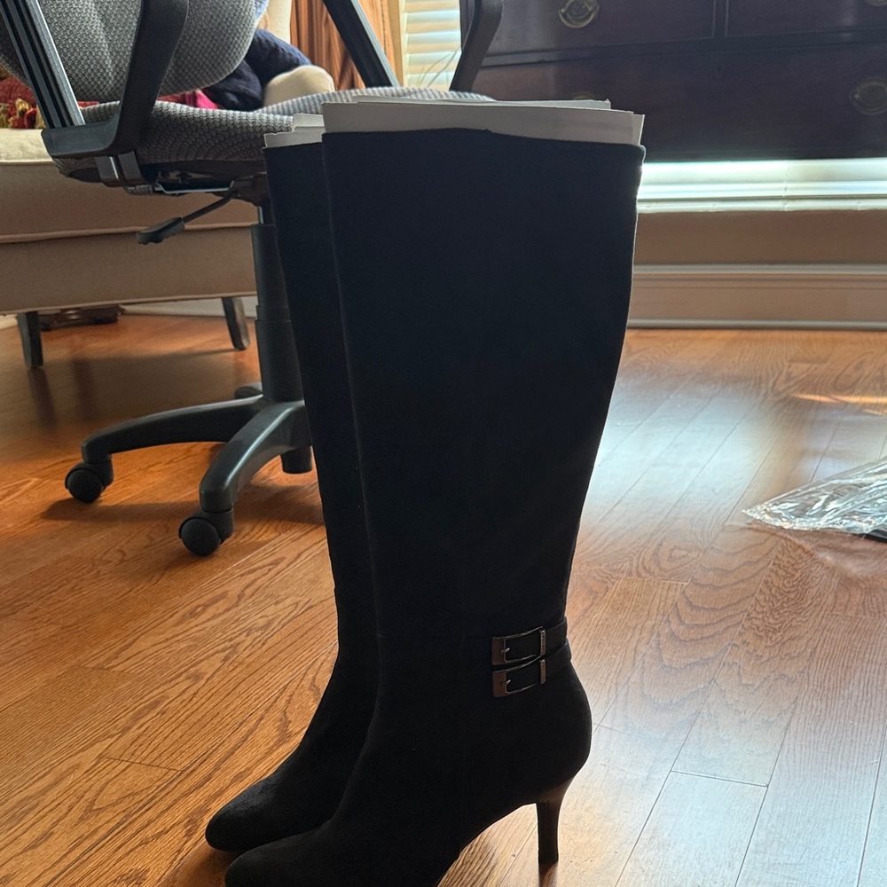 Calvin Klein Black Heeled Boots